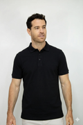 Polo Deportiva Negra Para Hombre