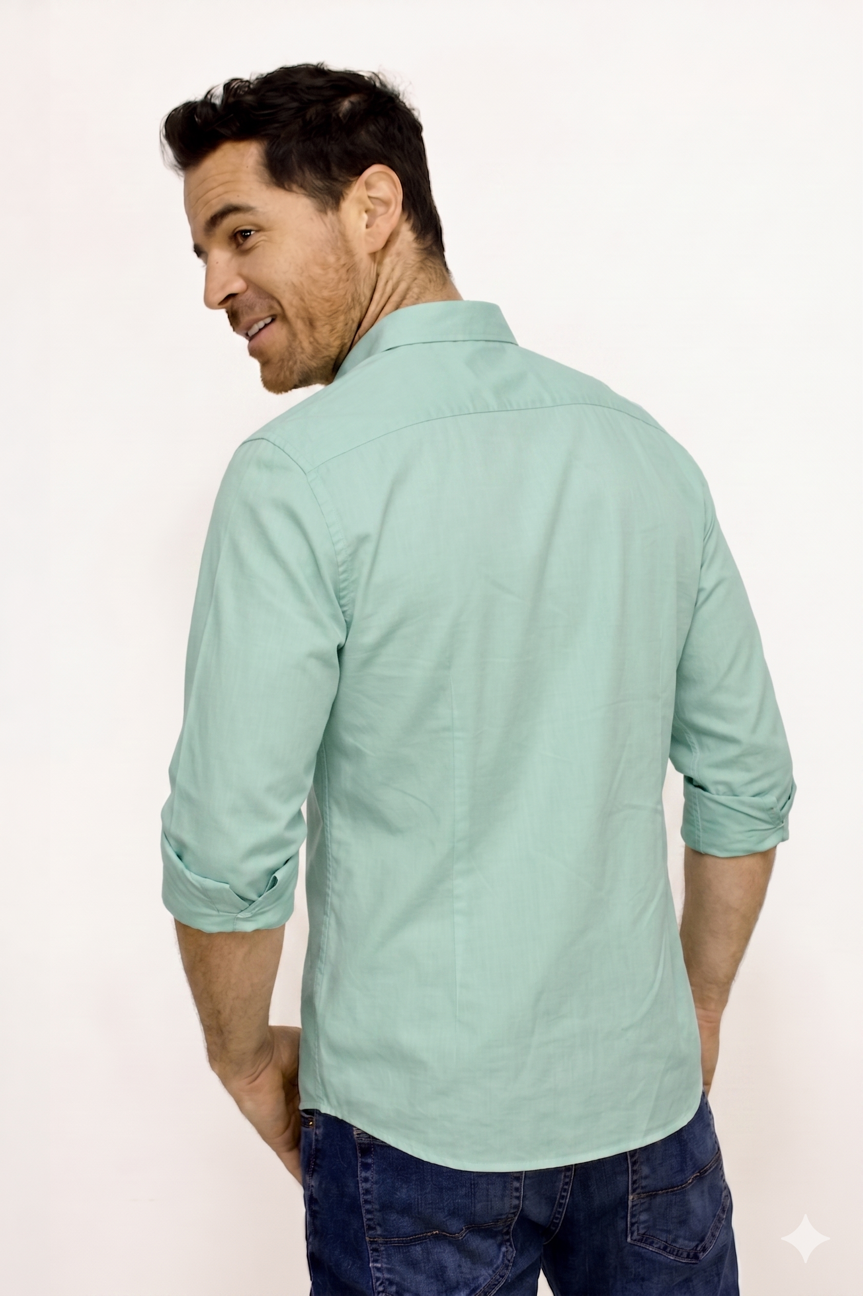 Camisa Verde Claro Para Hombre