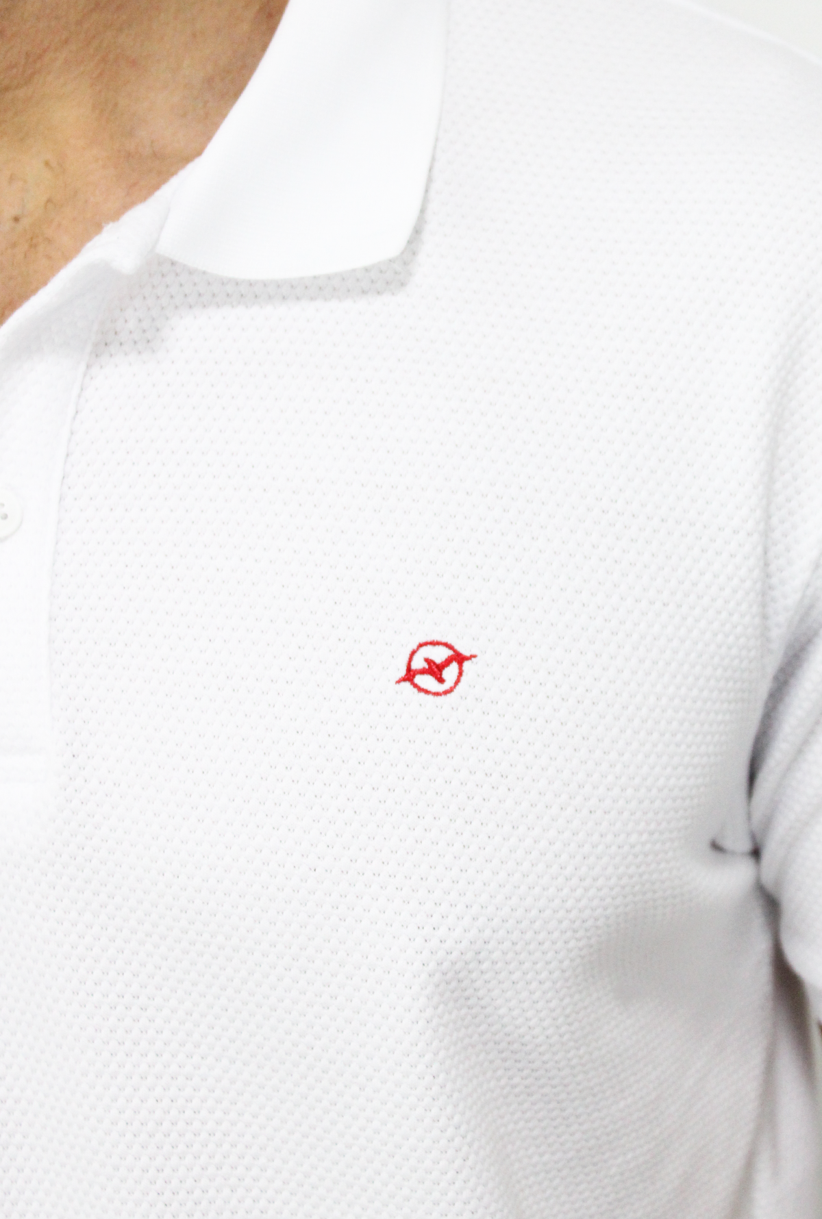 Camiseta Tipo Polo Blanca Para Hombre DMCP01