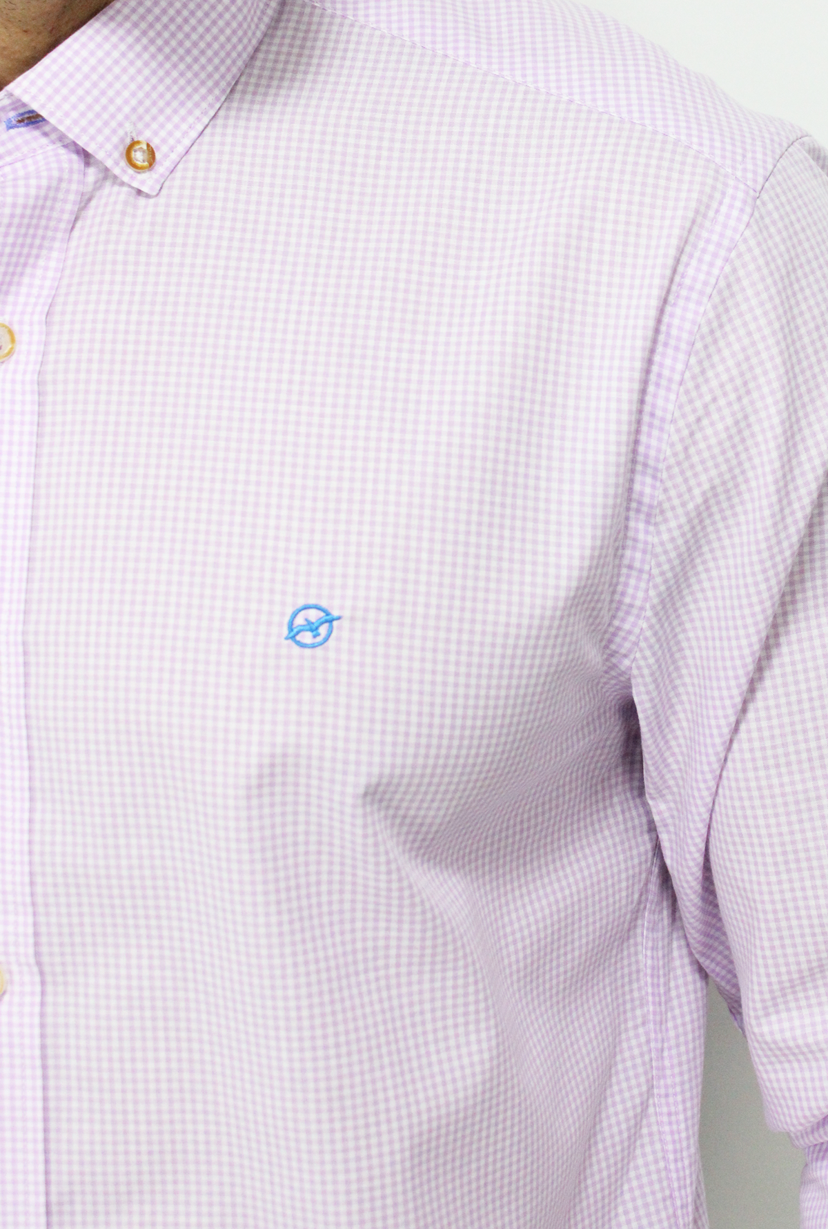 Camisa Manga Larga Cuadros Rosada DMCMML08