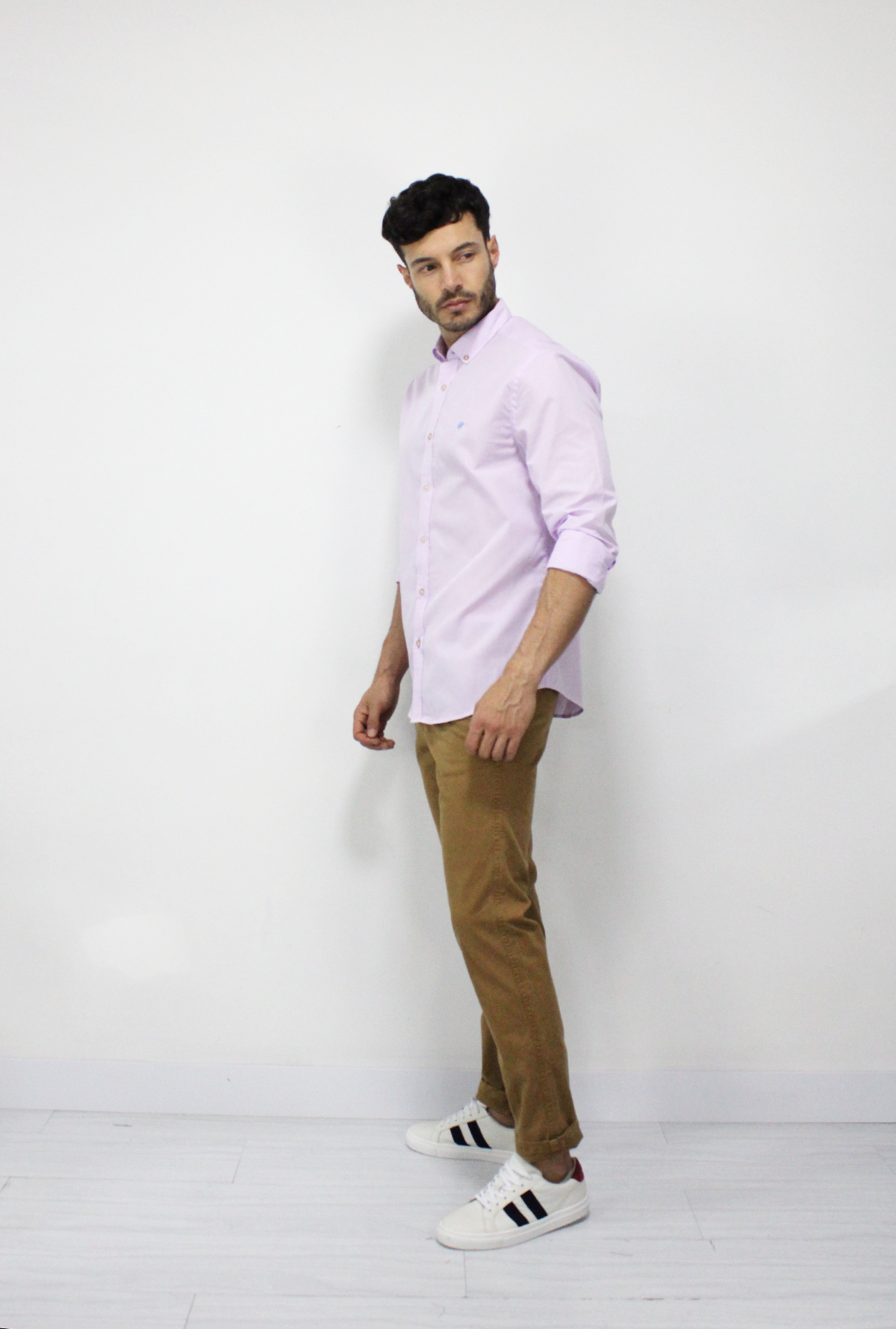 Camisa Manga Larga Cuadros Rosada DMCMML08