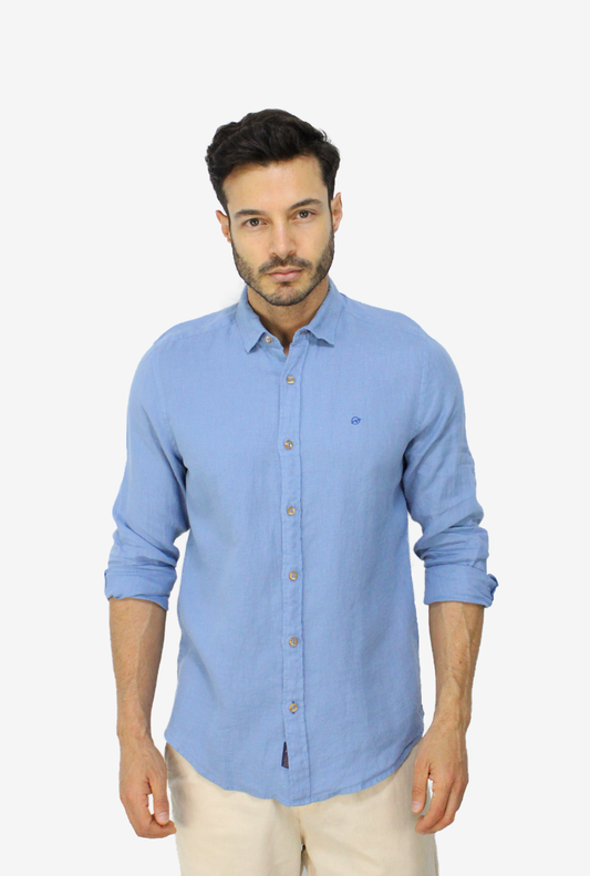 Camisa Manga Larga Azul para Hombre CML3053