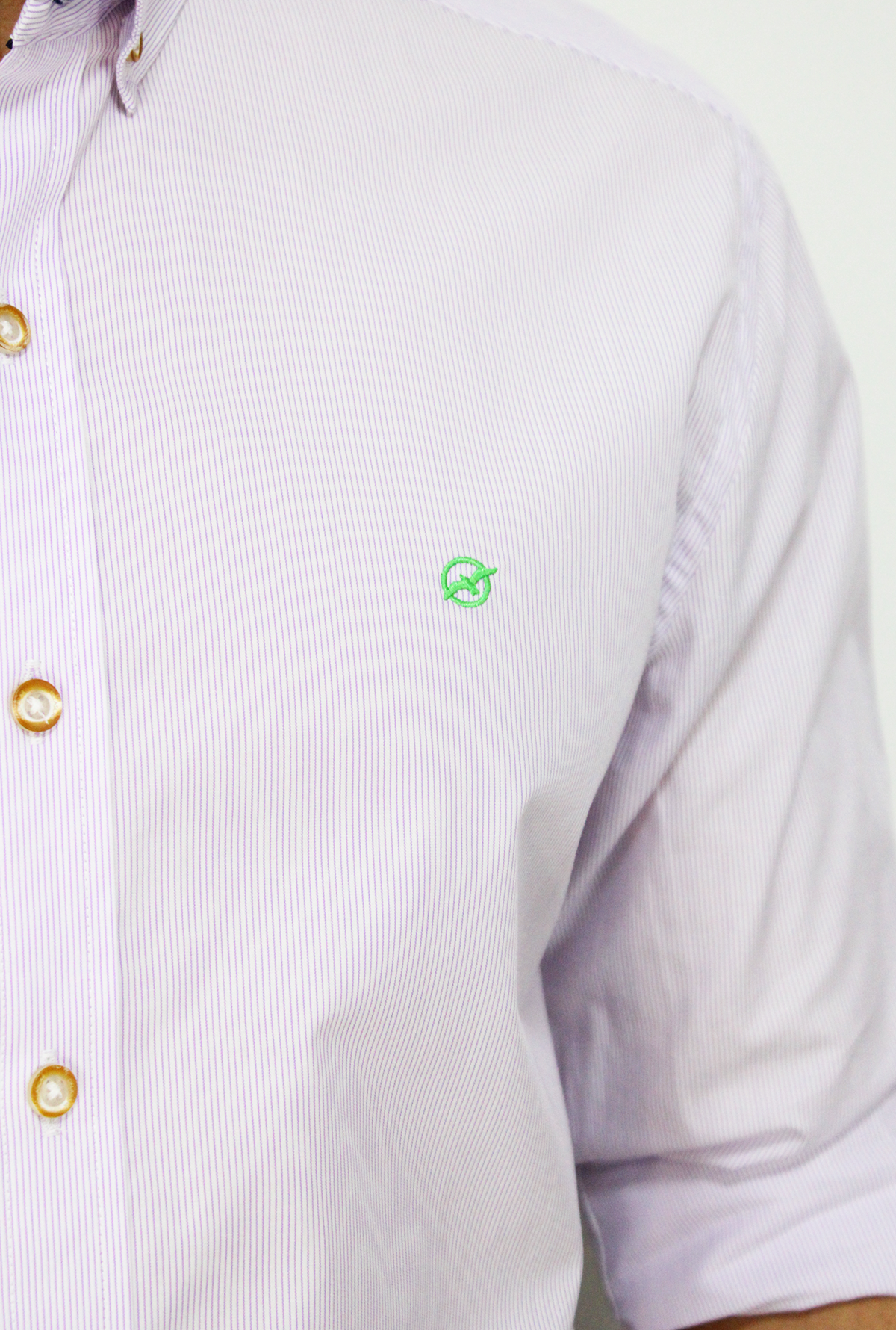 Camisa Manga Larga Líneas Lila Para Hombre CMLY3094