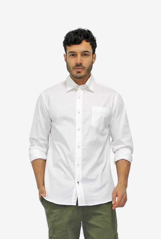 Camisa Manga Larga Blanco Para Hombre DMCML01