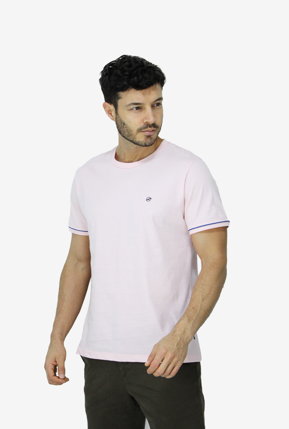 Camiseta Rosada Para Hombre Cuello Redondo DMTS3046