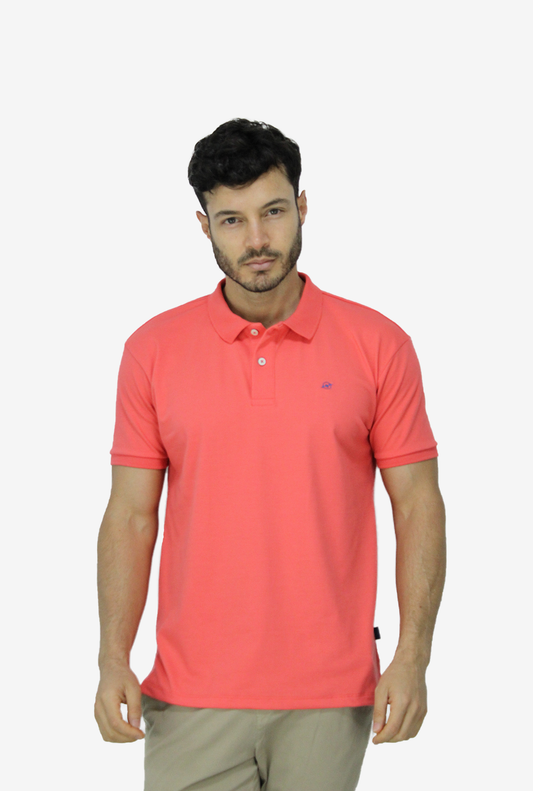 Camiseta Tipo Polo Coral Para Hombre DMPOUT01