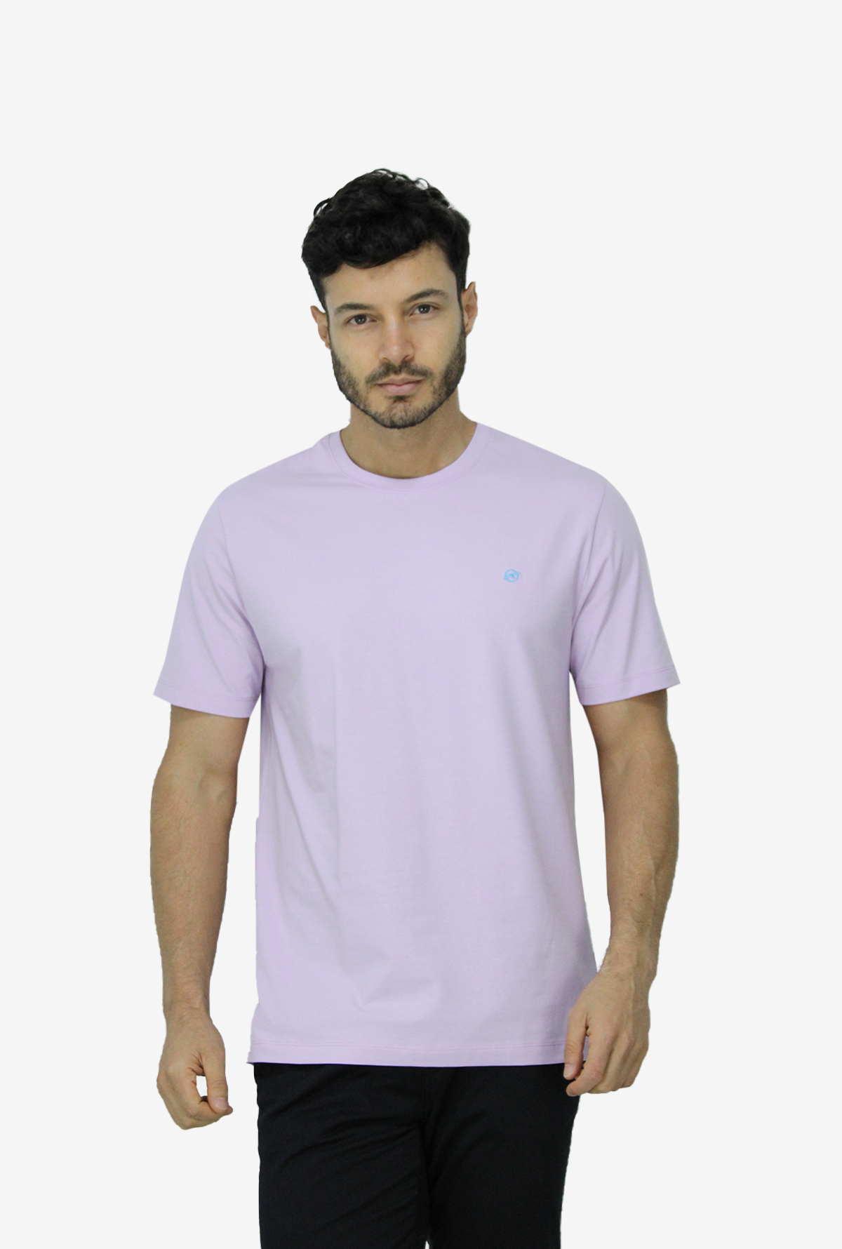 Camiseta Básica Lila Para Hombre TSB02