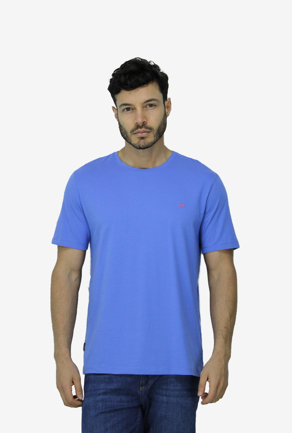 Camiseta Básica Azul Para Hombre TSB02