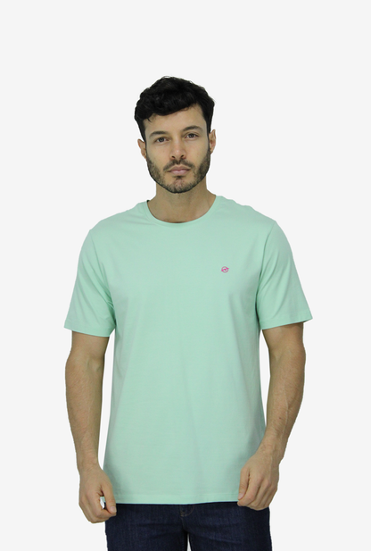 Camiseta Básica Verde Claro Para Hombre TSB02