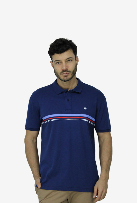 Camiseta Tipo Polo Azul Claro Para Hombre DMCPPL02