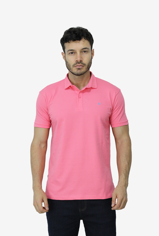 Camiseta Tipo Polo Coral Para Hombre CPB08