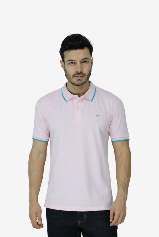 Camiseta Tipo Polo Rosada Para Hombre DMPOUT11