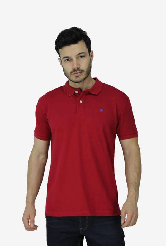 Camiseta Tipo Polo Roja Para Hombre DMPOUT01