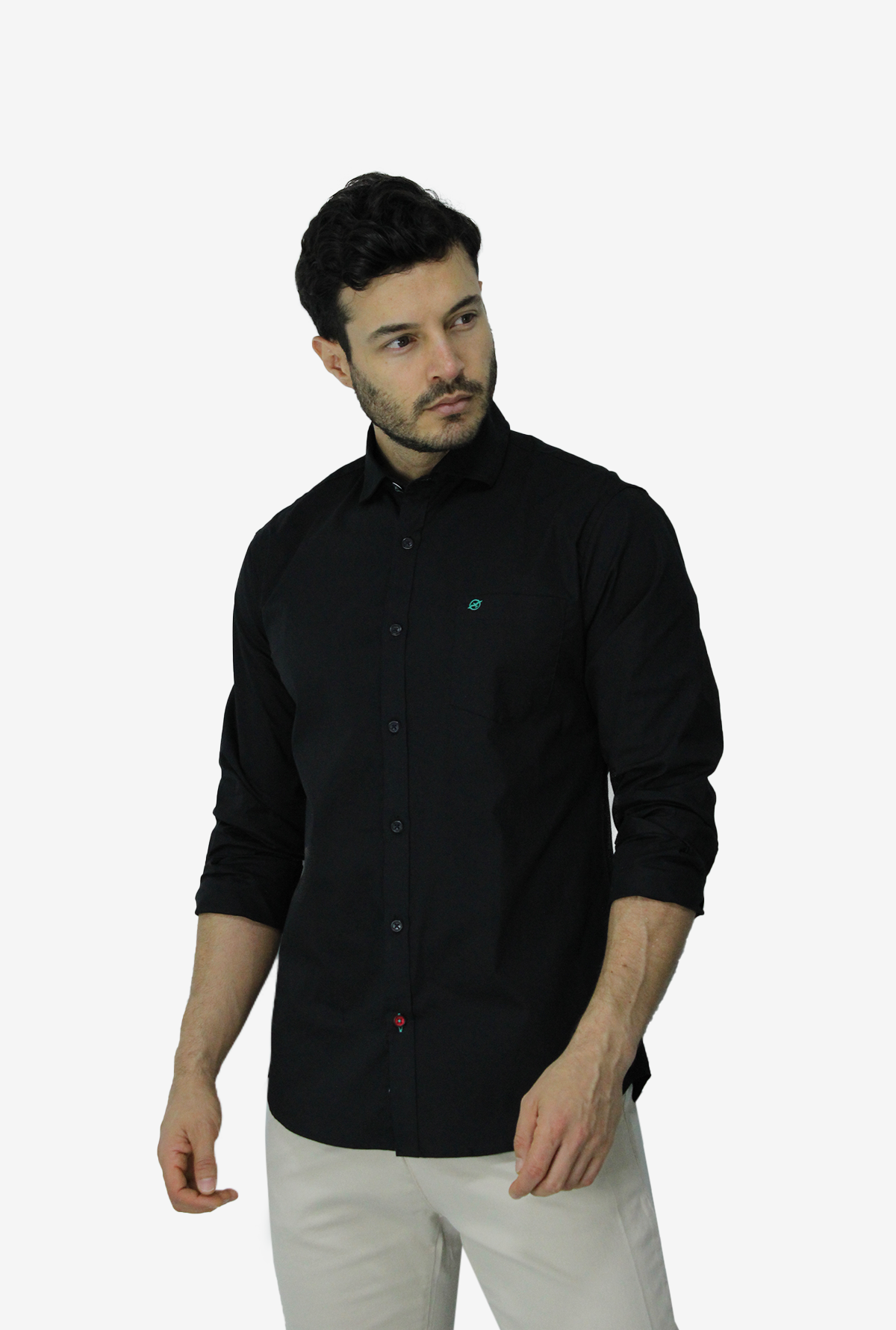 Camisa Manga Larga Negra Para Hombre DMCML01