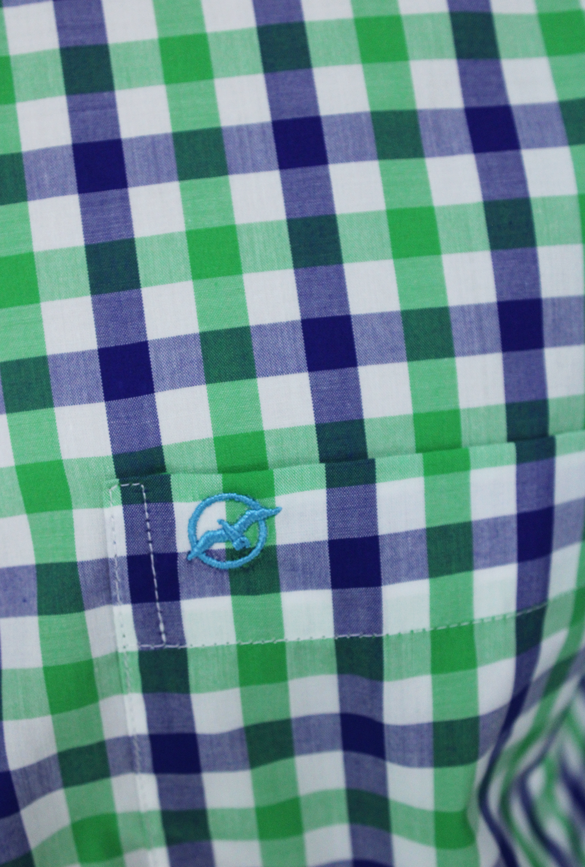 Camisa Manga Larga Cuadros Verde Azul para Hombre CML3100