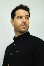 Camisa manga larga negra para hombre