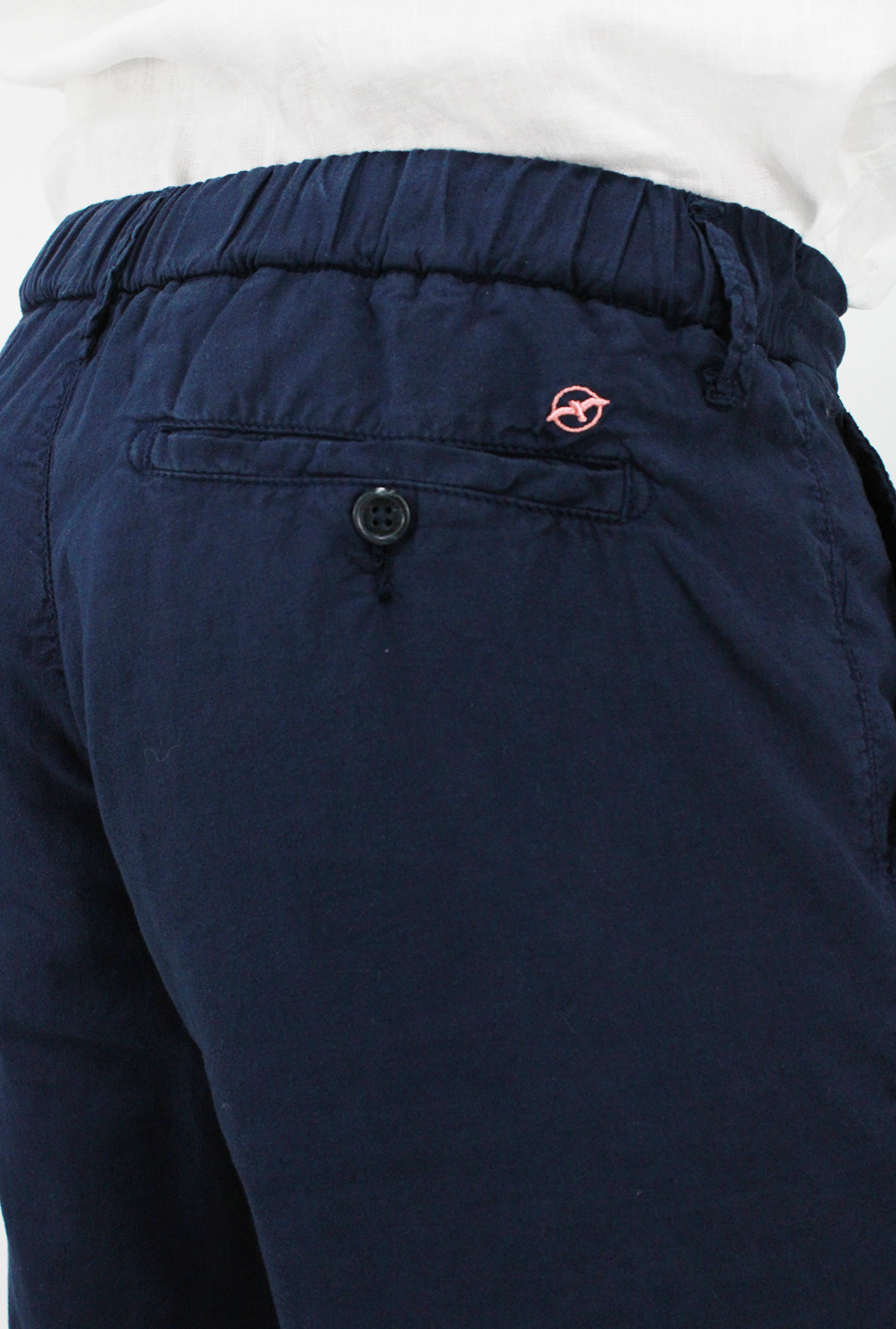 Pantalón En Lino Azul Para Hombre DMPLN001