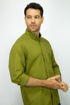 Camisa Manga Larga Oxford Verde