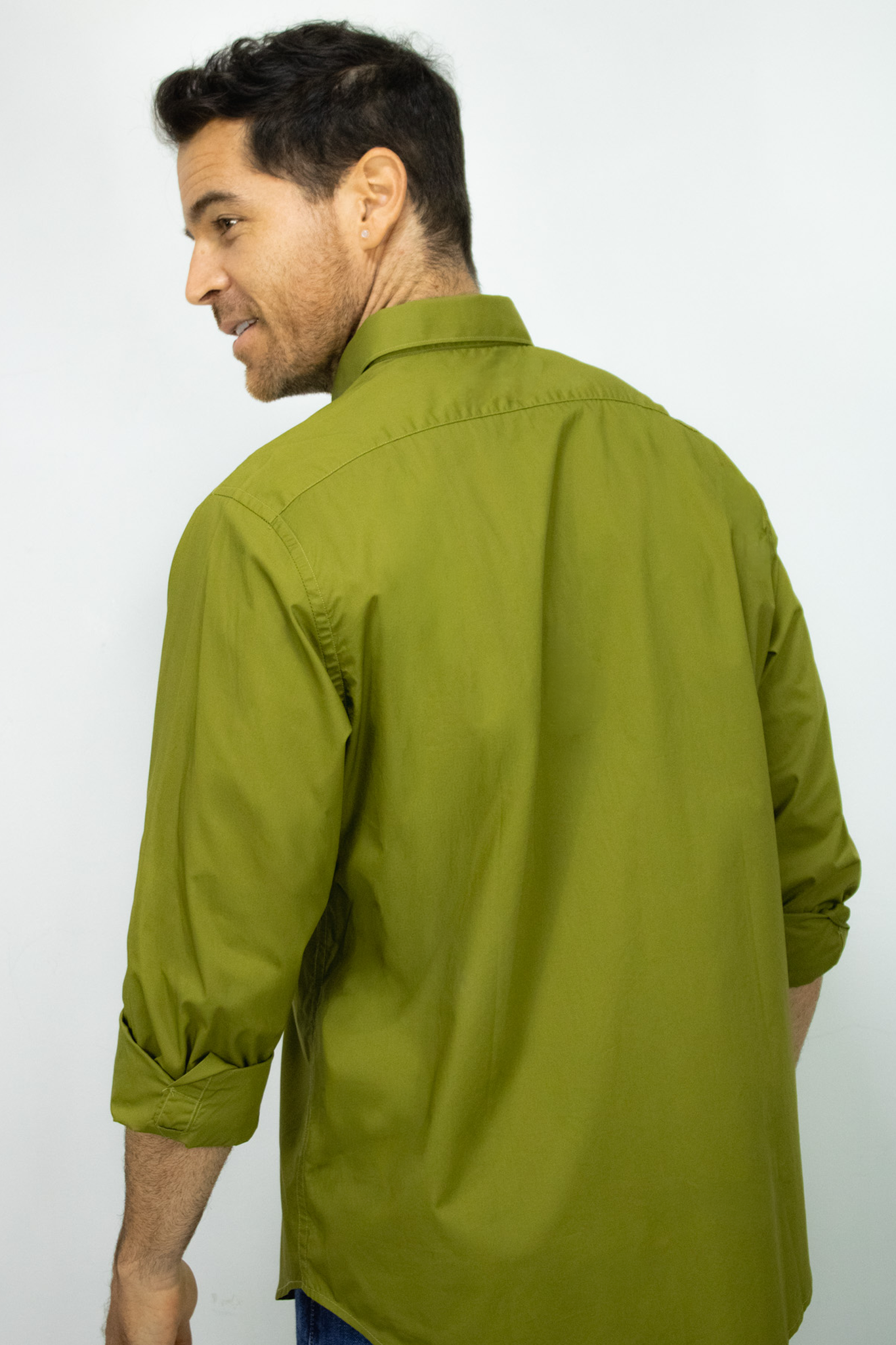 Camisa Manga Larga Oxford Verde