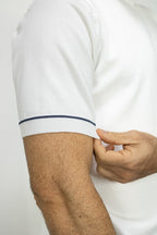 CAMISETA TEJIDA BLANCA PARA HOMBRE