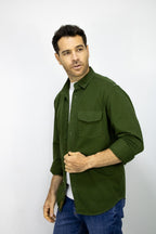 SOBRECAMISA  MANGA LARGA VERDE PARA HOMBRE