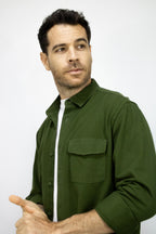 SOBRECAMISA  MANGA LARGA VERDE PARA HOMBRE