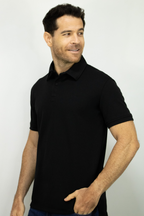 Camiseta Polo Manga Corta Vinotinto Texturizada para Hombre