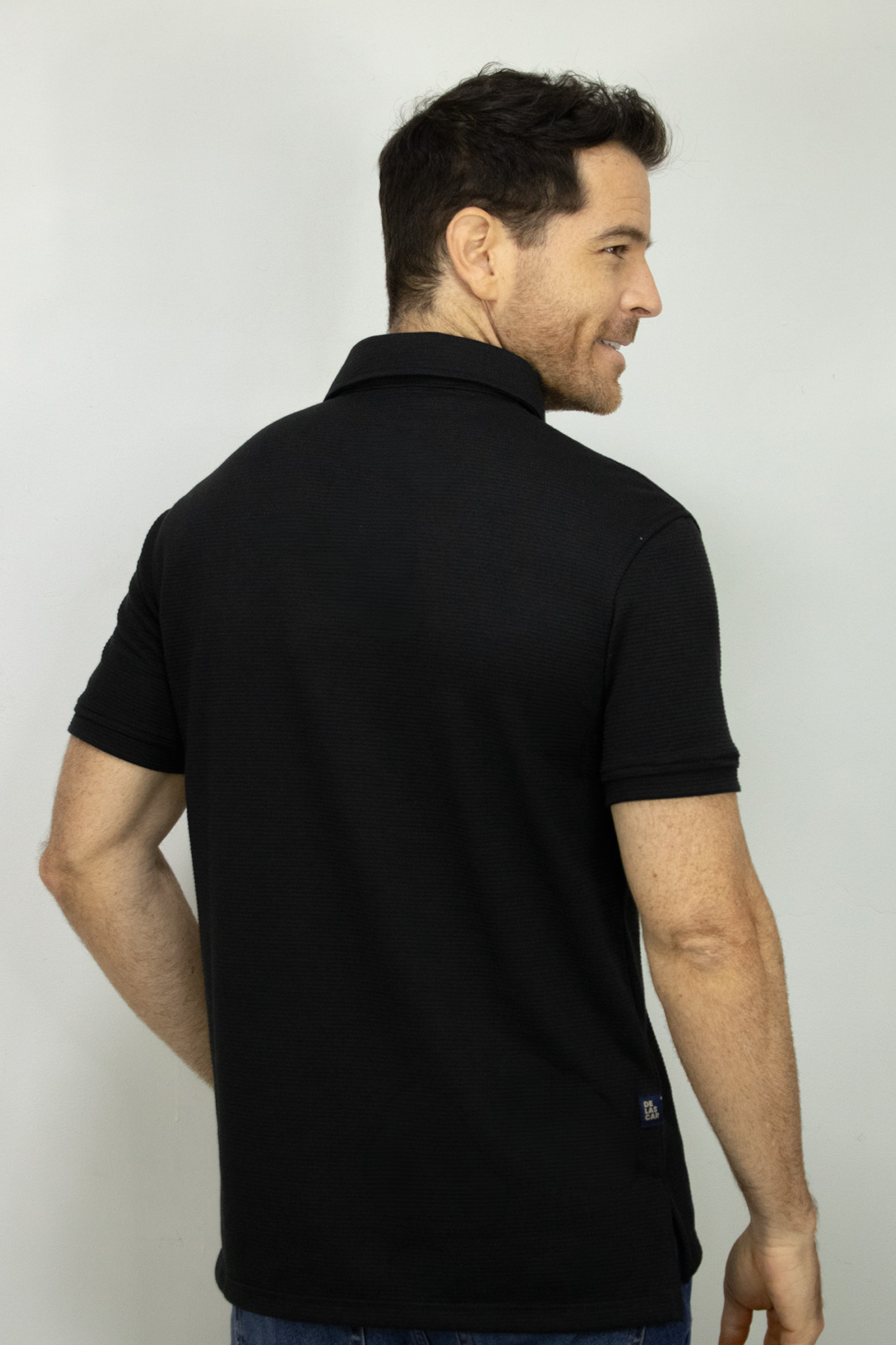 Camiseta Polo Manga Corta Vinotinto Texturizada para Hombre