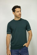 CAMISETA TEJIDA VERDE PARA HOMBRE