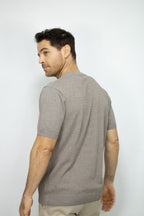 CAMISETA TEJIDA CAFE PARA HOMBRE