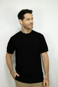 CAMISETA TEJIDA NEGRA PARA HOMBRE