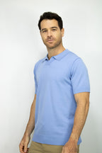 POLO TEJIDA AZUL PARA HOMBRE