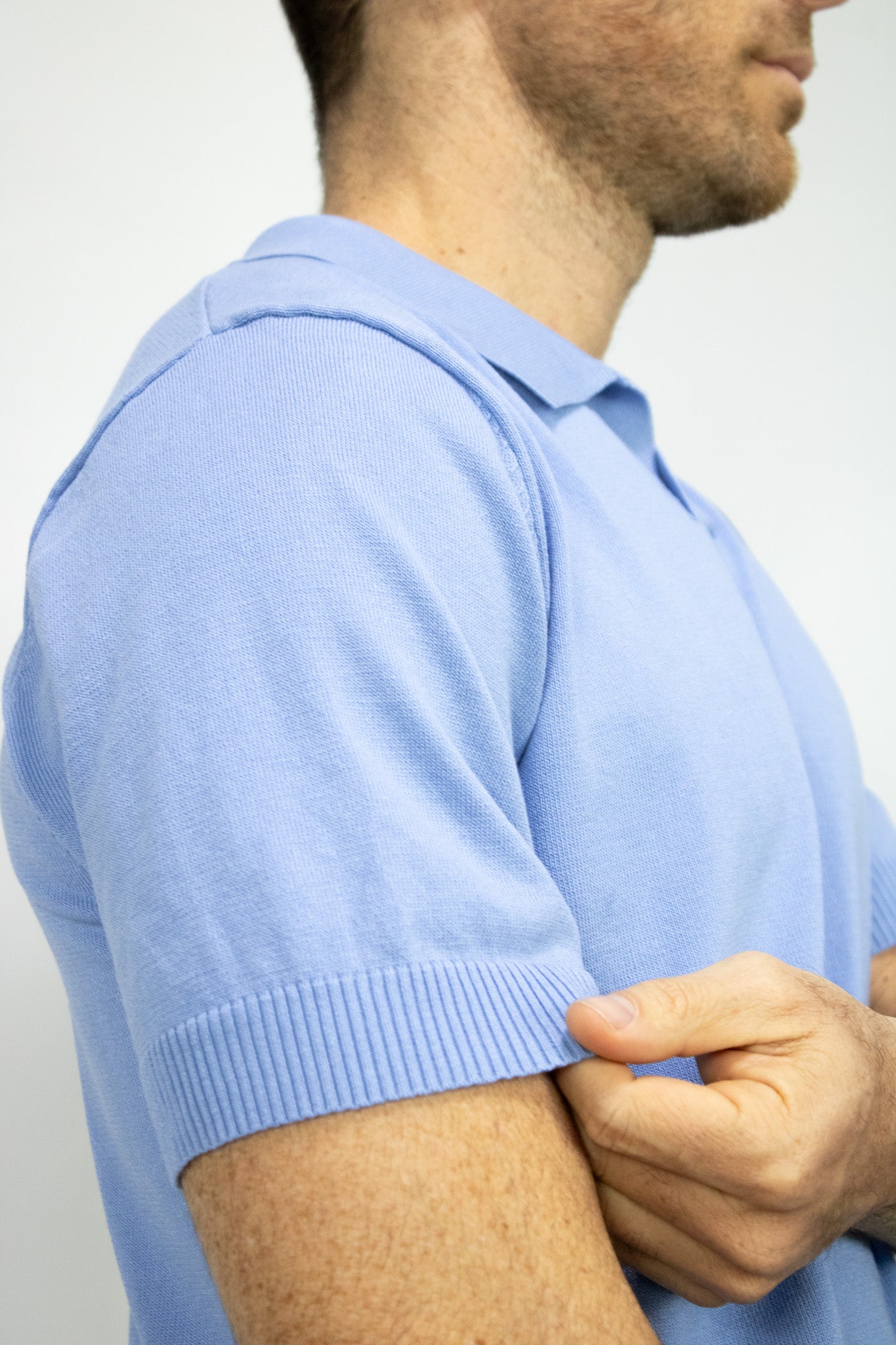 POLO TEJIDA AZUL PARA HOMBRE