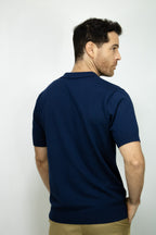 POLO TEJIDA AZUL OSCURO PARA HOMBRE