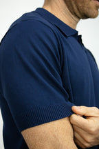 POLO TEJIDA AZUL OSCURO PARA HOMBRE