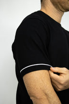 CAMISETA TEJIDA NEGRA PARA HOMBRE