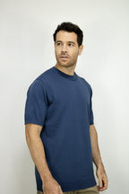 CAMISETA TEJIDA AZUL PETROLEO PARA HOMBRE
