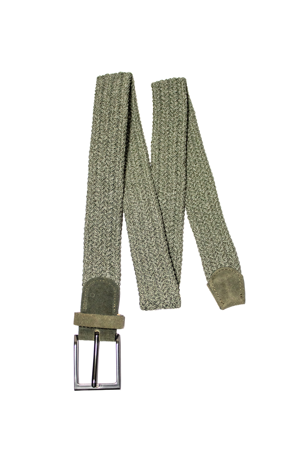 Cinturón Elástico Verde Militar Para Hombre