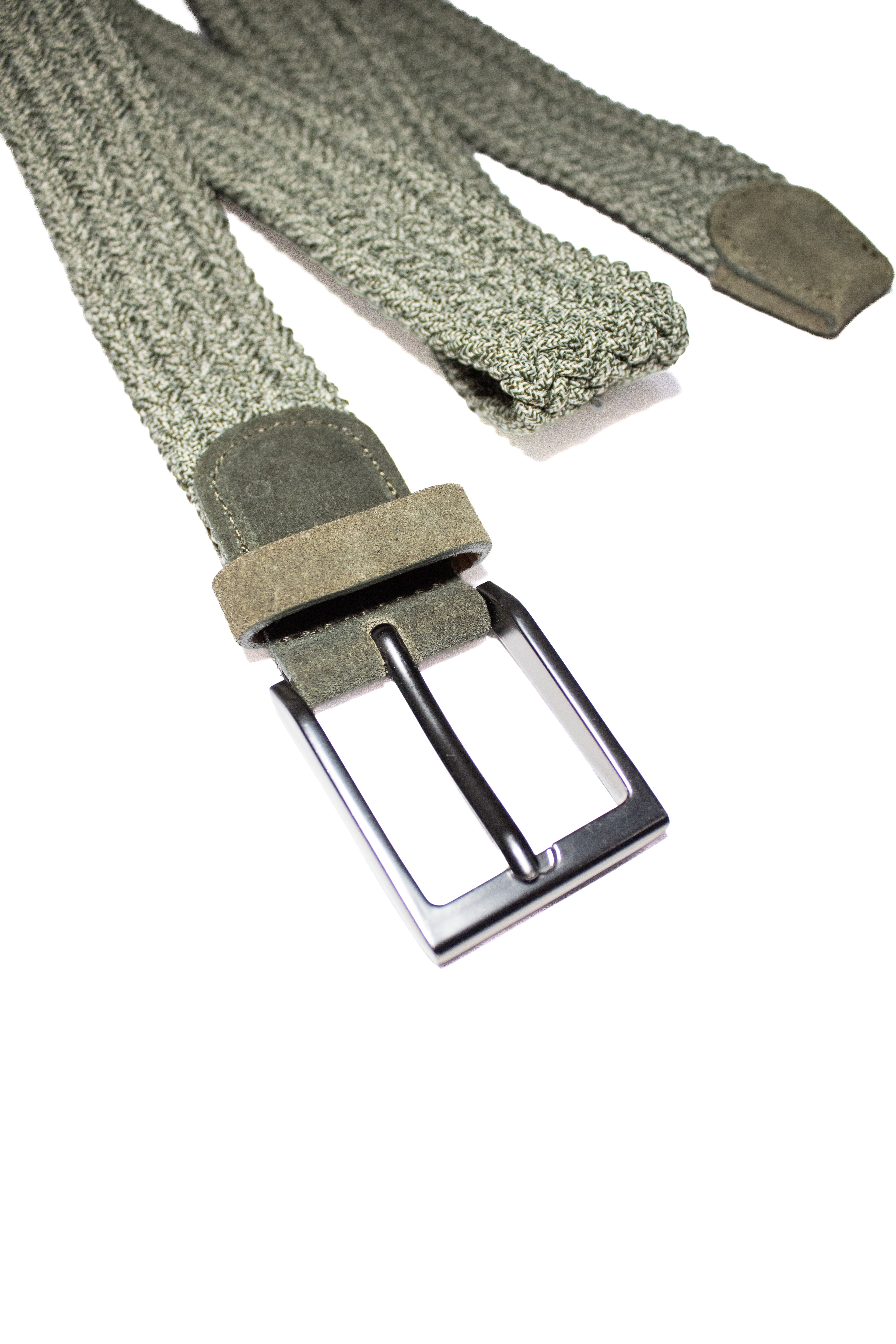 Cinturón Elástico Verde Militar Para Hombre