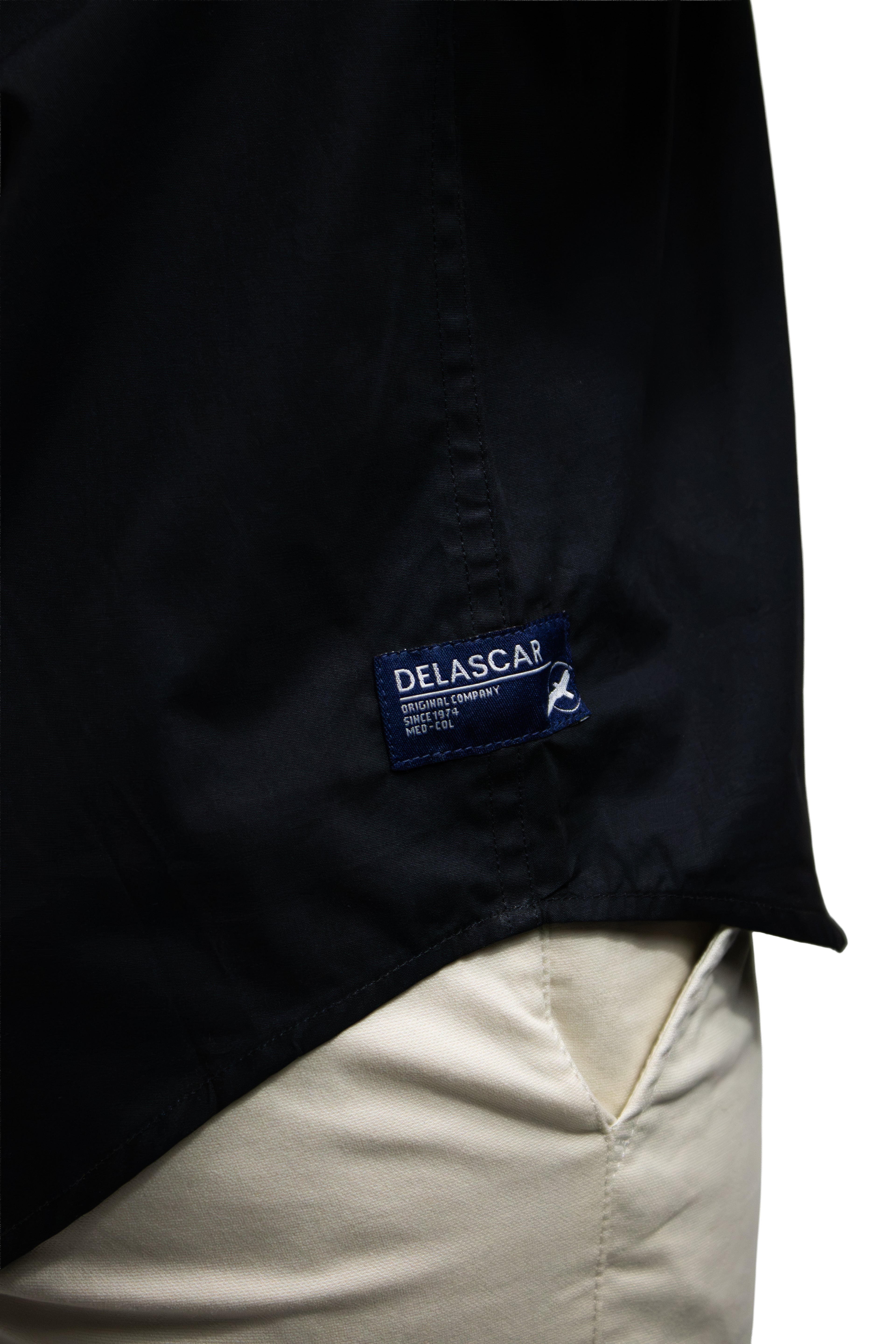 CAMISA MANGA LARGA NEGRA POPELINA PARA HOMBRE