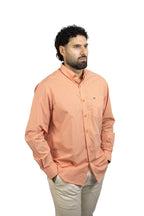 CAMISA MANGA LARGA CUADROS CORAL PARA HOMBRE