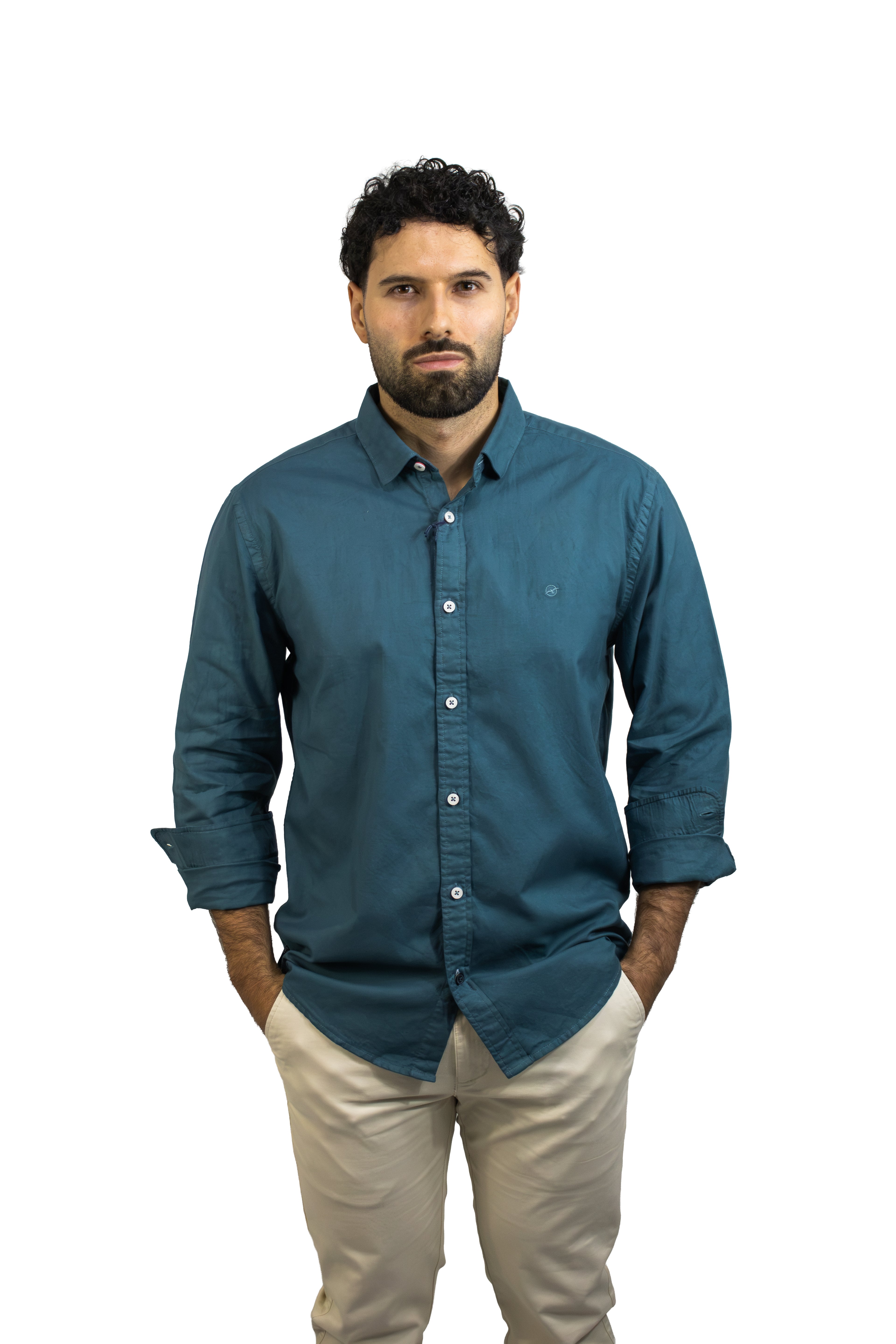 CAMISA MANGA LARGA OXFORD PARA HOMBRE
