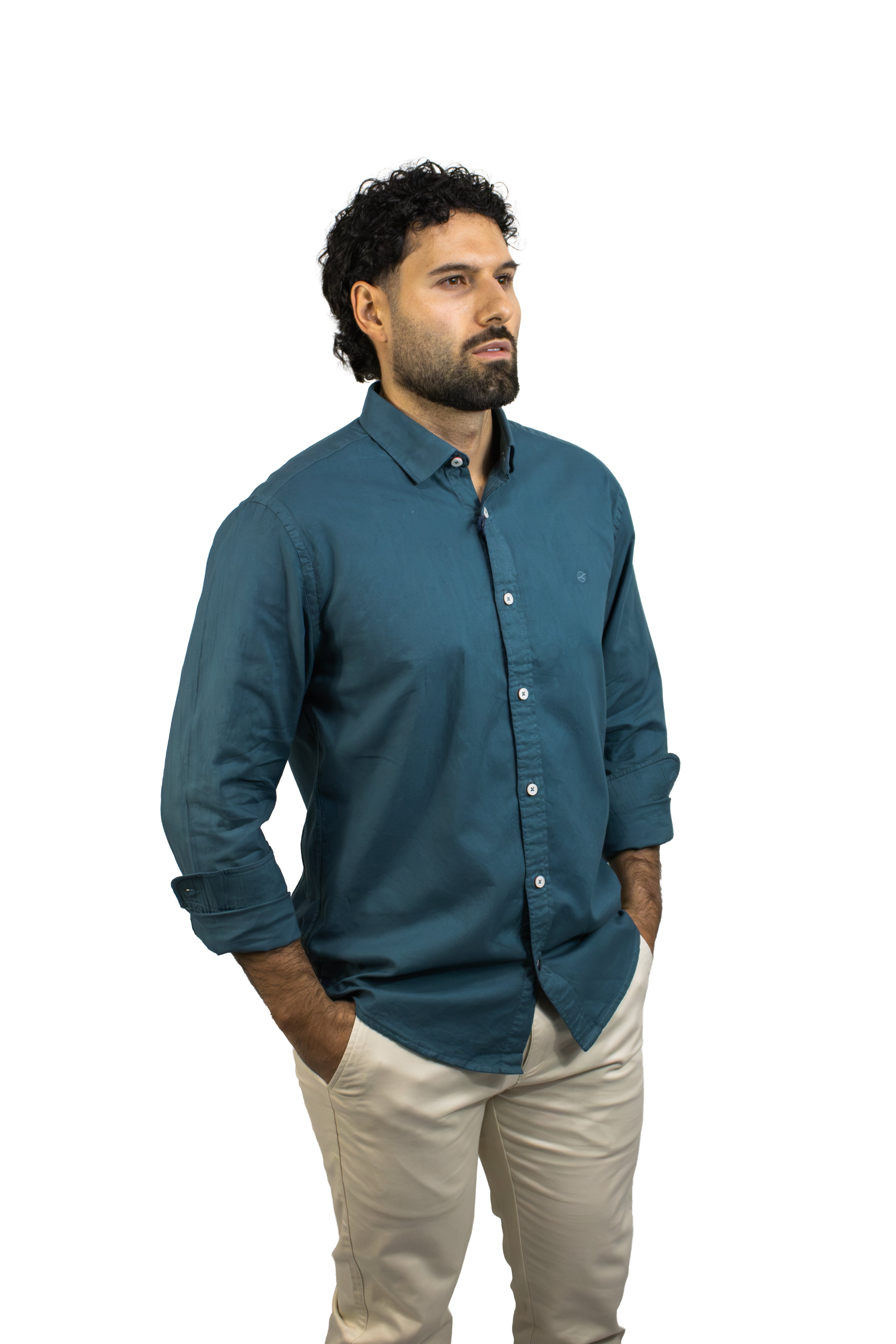 CAMISA MANGA LARGA OXFORD PARA HOMBRE