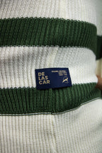 SACO DE RAYAS VERDE CON CIERRE PARA HOMBRE