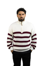 SACO DE RAYAS CON CIERRE  VINOTINTO PARA HOMBRE