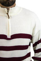 SACO DE RAYAS CON CIERRE  VINOTINTO PARA HOMBRE