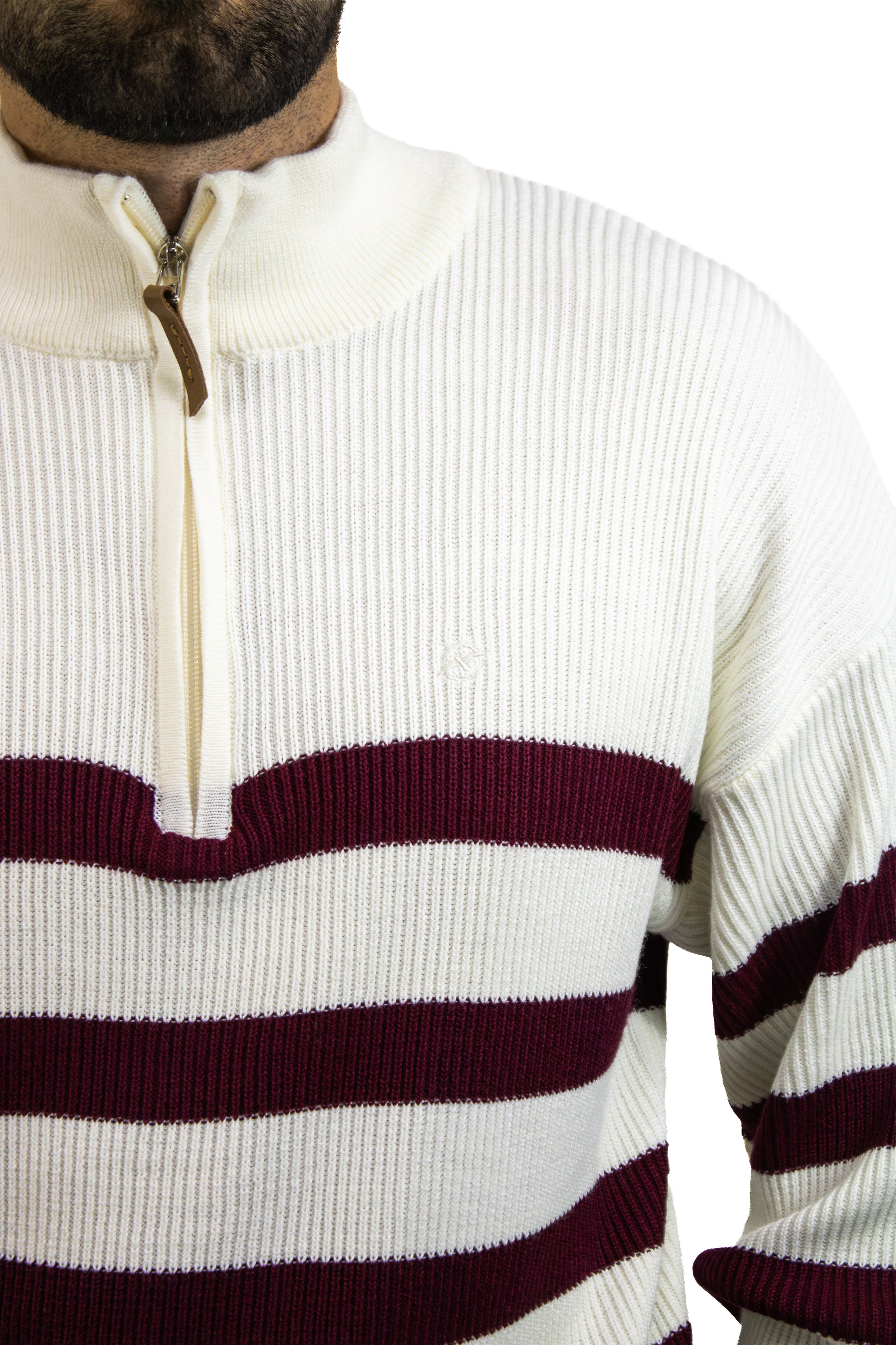 SACO DE RAYAS CON CIERRE  VINOTINTO PARA HOMBRE