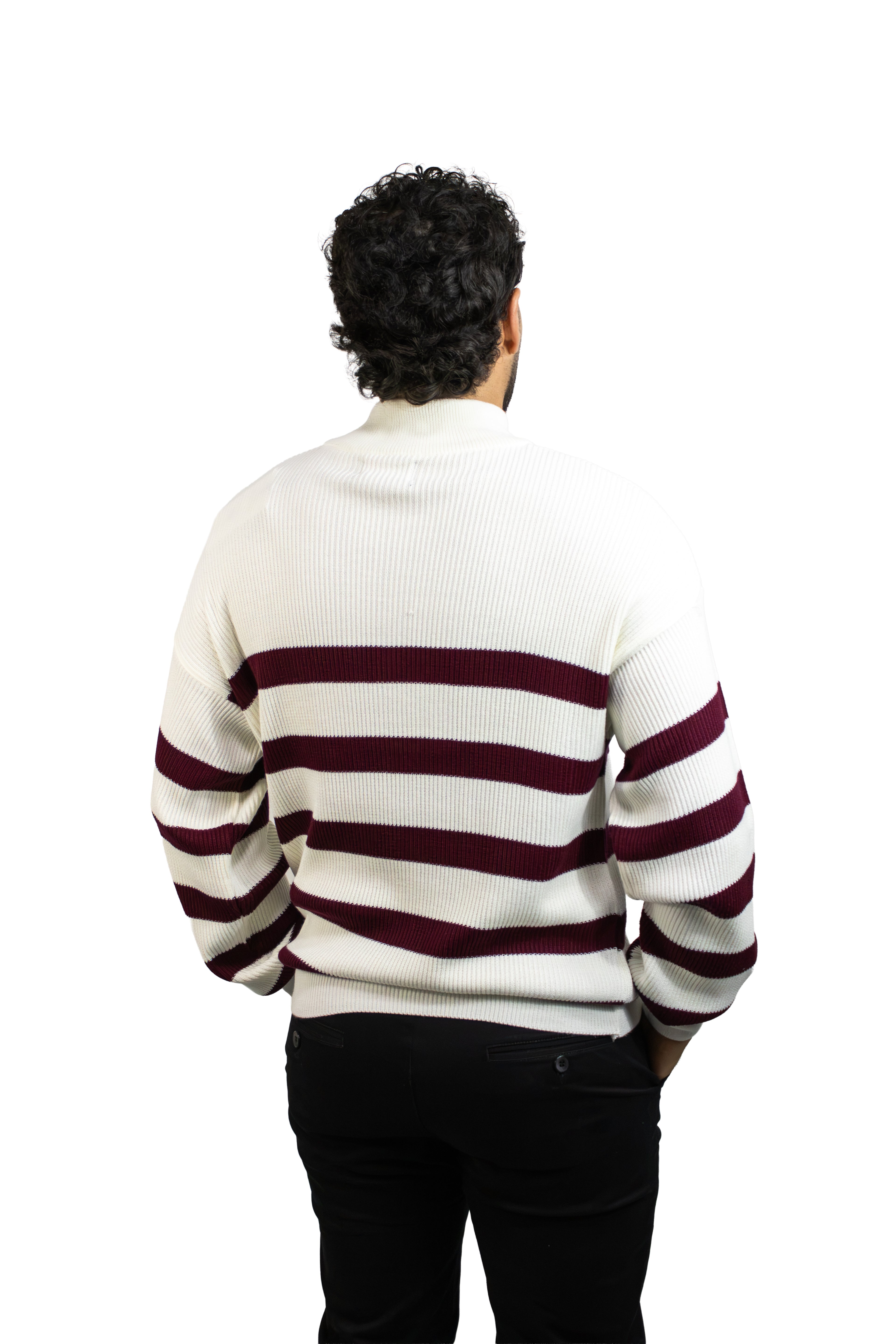 SACO DE RAYAS CON CIERRE  VINOTINTO PARA HOMBRE