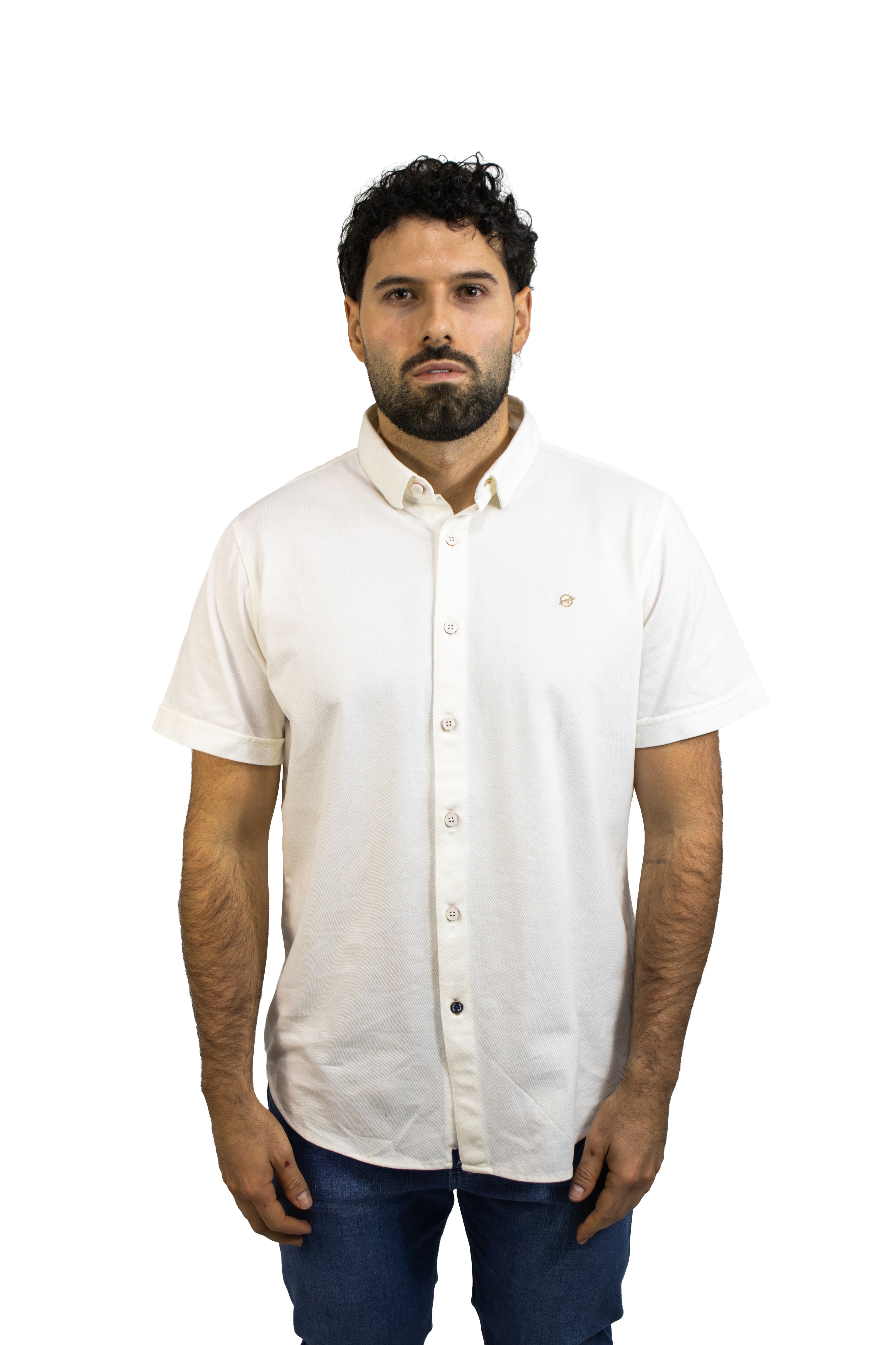 CAMISA PIQUE MANGA CORTA PARA HOMBRE
