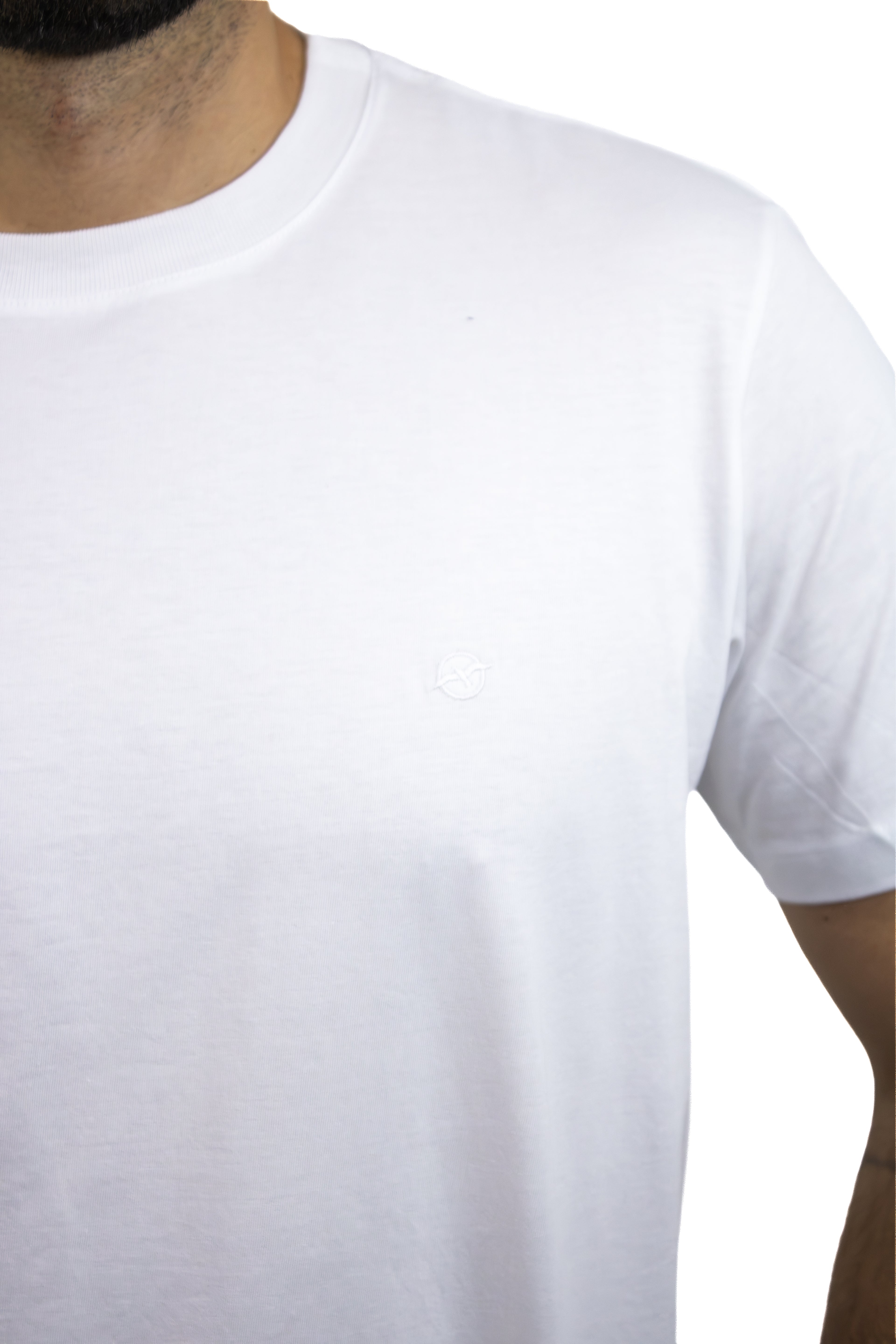 CAMISETA BÁSICA LIVIANA CUELLO REDONDO MARFIL PARA HOMBRE